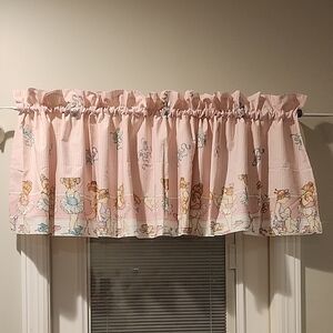 Pink Cartoon Character Curtain Valance